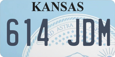 KS license plate 614JDM