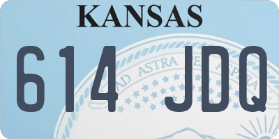 KS license plate 614JDQ