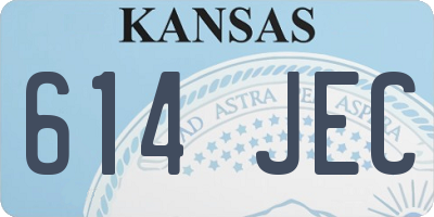KS license plate 614JEC