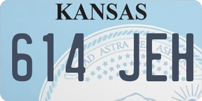 KS license plate 614JEH