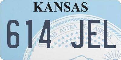 KS license plate 614JEL