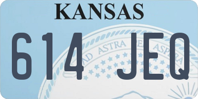 KS license plate 614JEQ