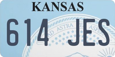 KS license plate 614JES