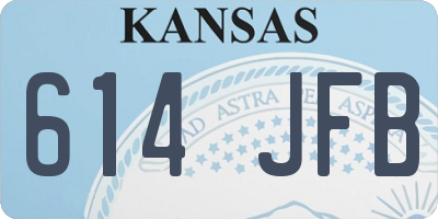 KS license plate 614JFB