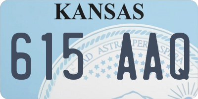 KS license plate 615AAQ