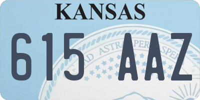 KS license plate 615AAZ
