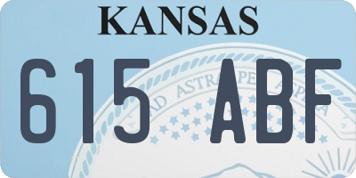 KS license plate 615ABF