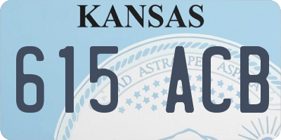 KS license plate 615ACB