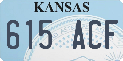 KS license plate 615ACF