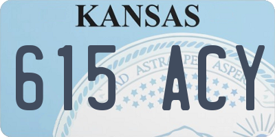 KS license plate 615ACY