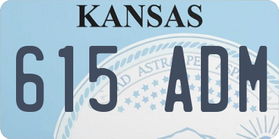 KS license plate 615ADM