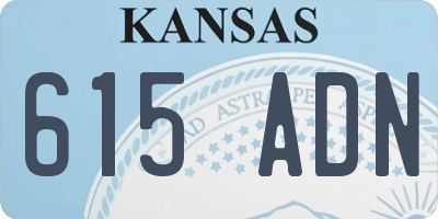 KS license plate 615ADN
