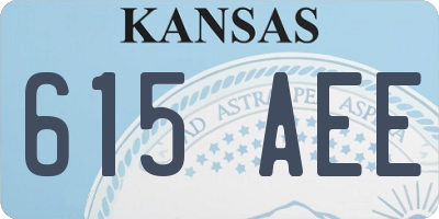 KS license plate 615AEE