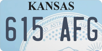 KS license plate 615AFG