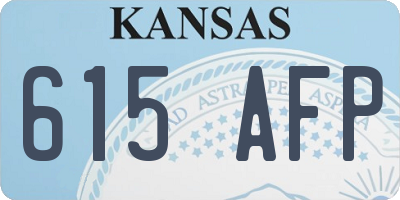 KS license plate 615AFP