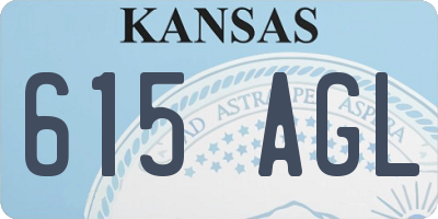 KS license plate 615AGL