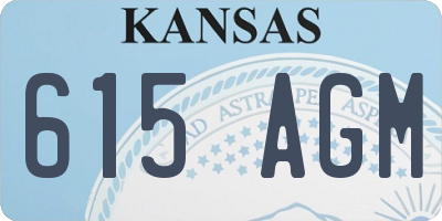 KS license plate 615AGM