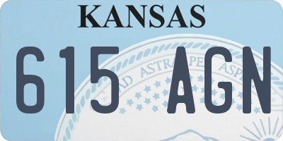 KS license plate 615AGN