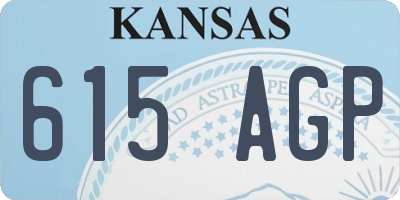 KS license plate 615AGP