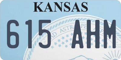 KS license plate 615AHM