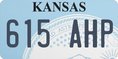 KS license plate 615AHP