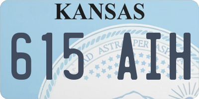 KS license plate 615AIH