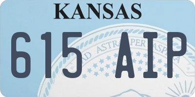 KS license plate 615AIP