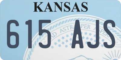 KS license plate 615AJS