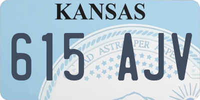KS license plate 615AJV