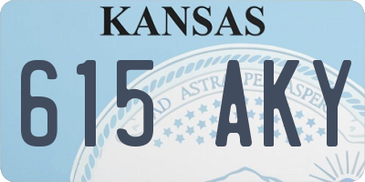 KS license plate 615AKY