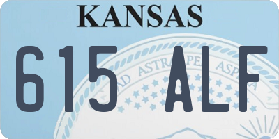 KS license plate 615ALF