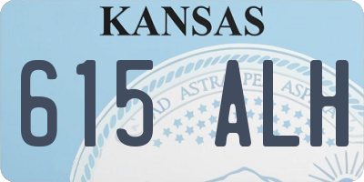 KS license plate 615ALH