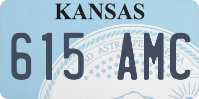 KS license plate 615AMC