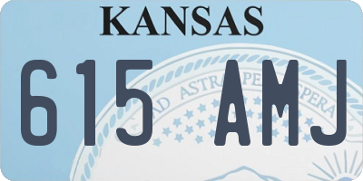 KS license plate 615AMJ