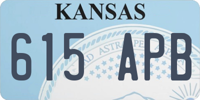 KS license plate 615APB