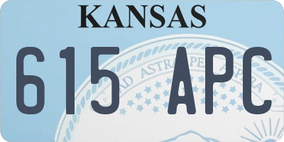 KS license plate 615APC