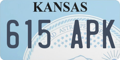 KS license plate 615APK