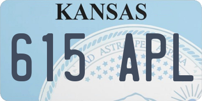 KS license plate 615APL