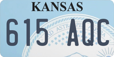 KS license plate 615AQC