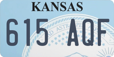 KS license plate 615AQF