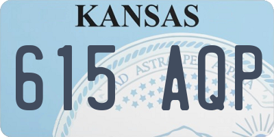 KS license plate 615AQP