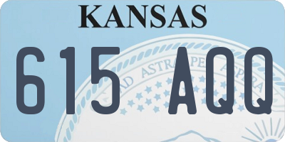 KS license plate 615AQQ