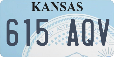 KS license plate 615AQV