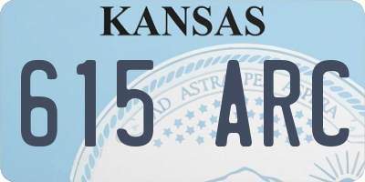 KS license plate 615ARC