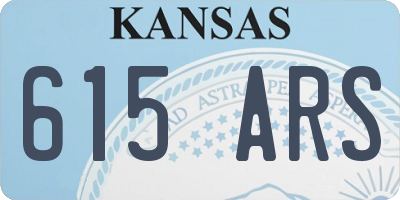 KS license plate 615ARS