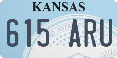 KS license plate 615ARU