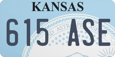 KS license plate 615ASE