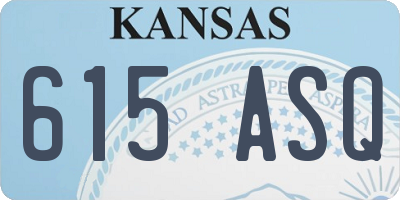 KS license plate 615ASQ