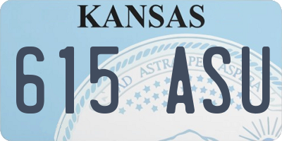 KS license plate 615ASU
