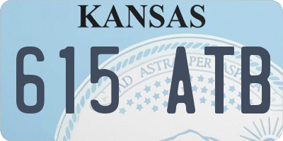 KS license plate 615ATB